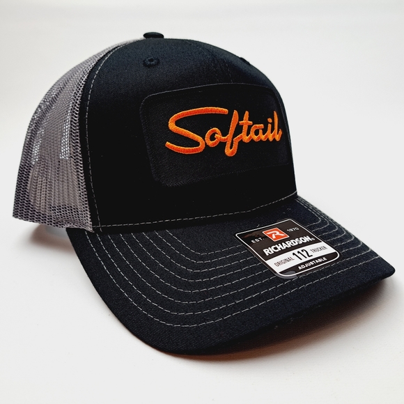 Softail Harley Richardson 112 Trucker Embroidered Patch Mesh Snapback Cap H… - Picture 3 of 4